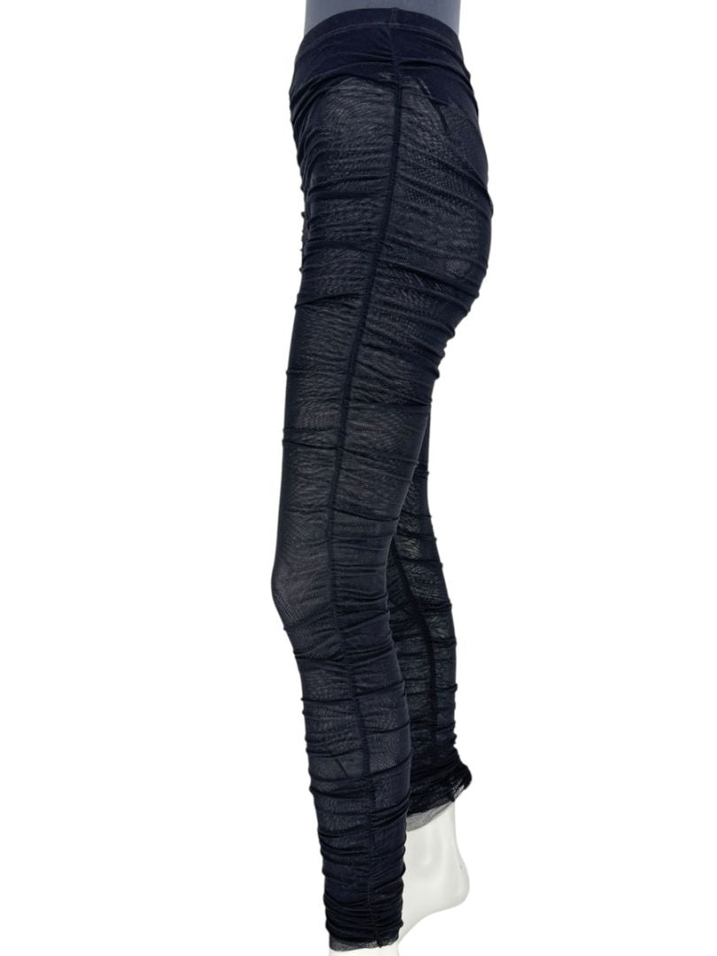 Ruched, footless nylons
