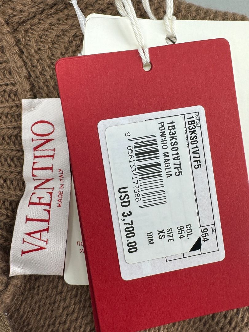 Valentino Knit Poncho with Chain Detail – XS – New with Tags