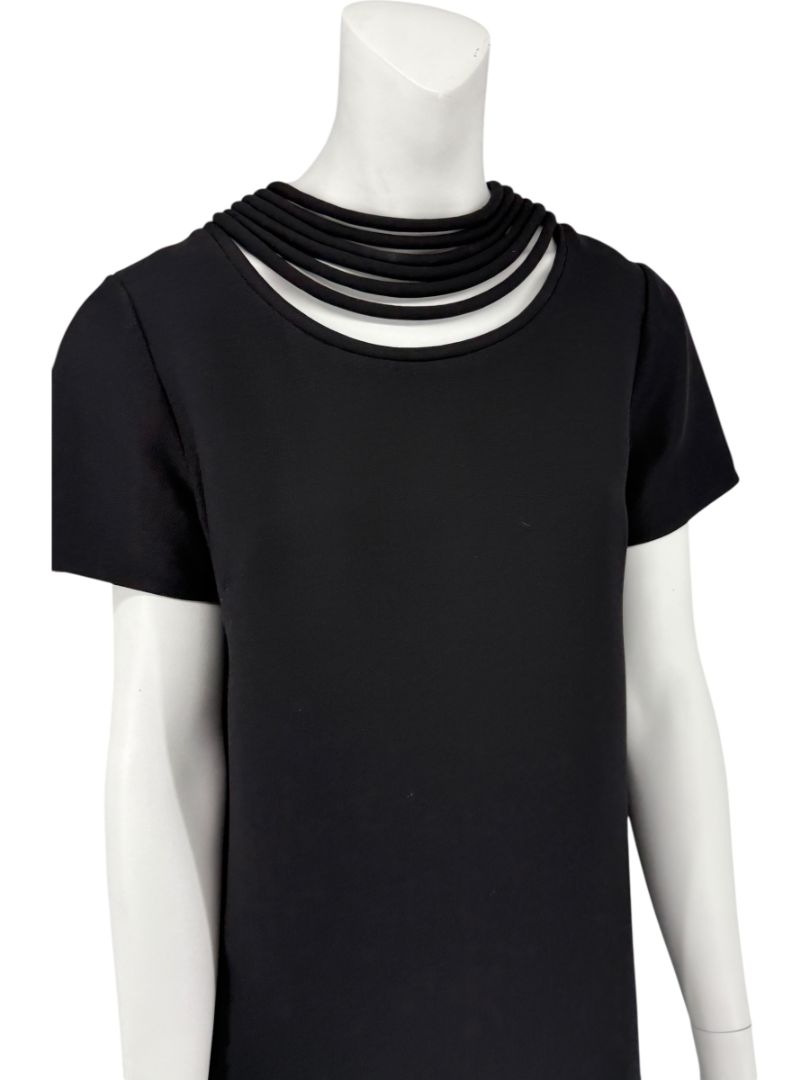 Valentino Black Jersey Mini Dress – Size 10