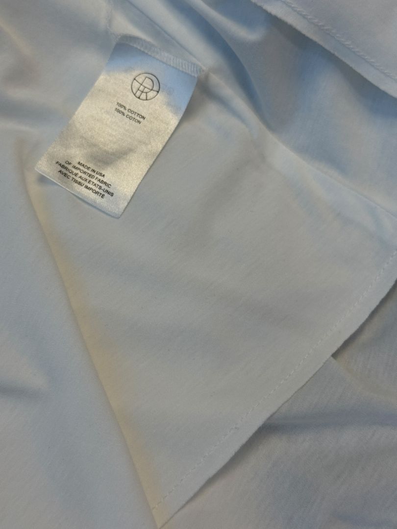 The Row White Long Sleeve Cotton Tunic - Size Small