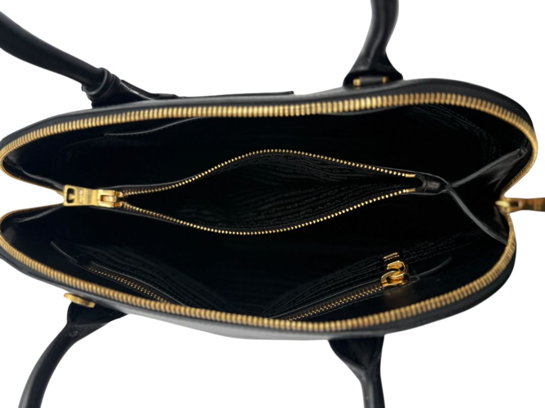 Prada F/W 2018 City Calfskin Mirage Promenade Tote Black