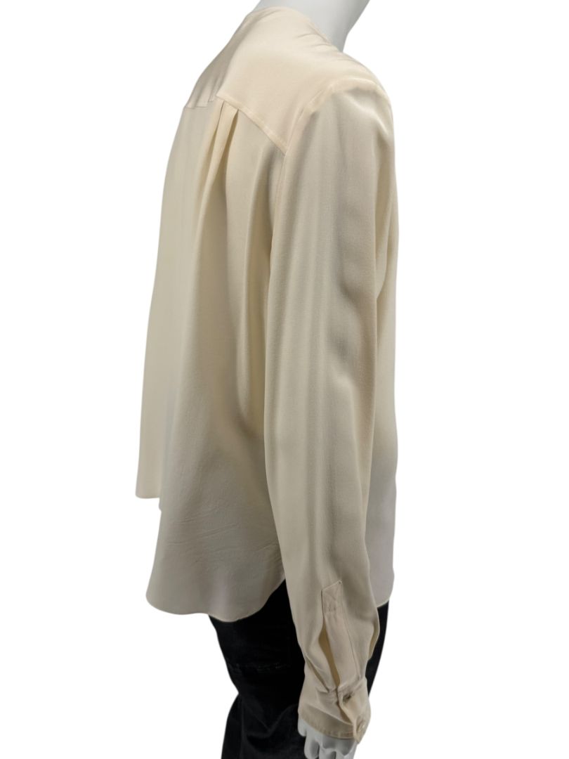 Chanel Ivory Silk Blouse – Spring 2001 Collection – Size FR 42 (US 10)