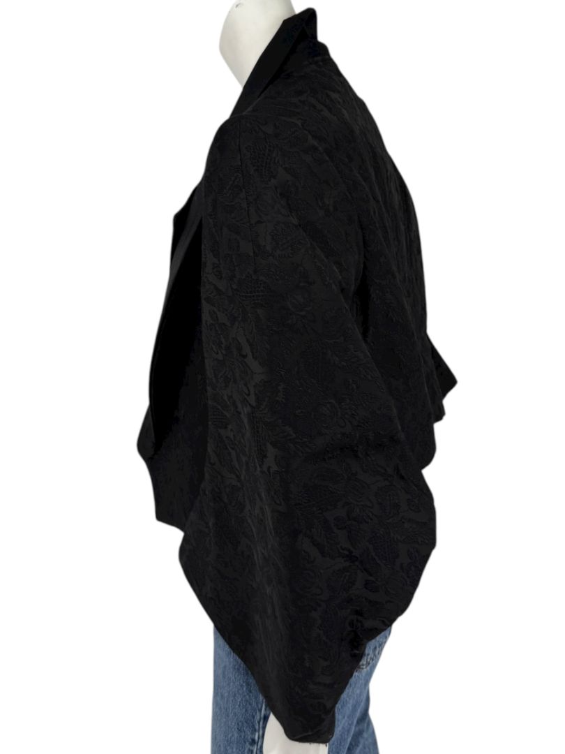 Comme des Garçons Black Jacquard Cropped Jacket – Size M