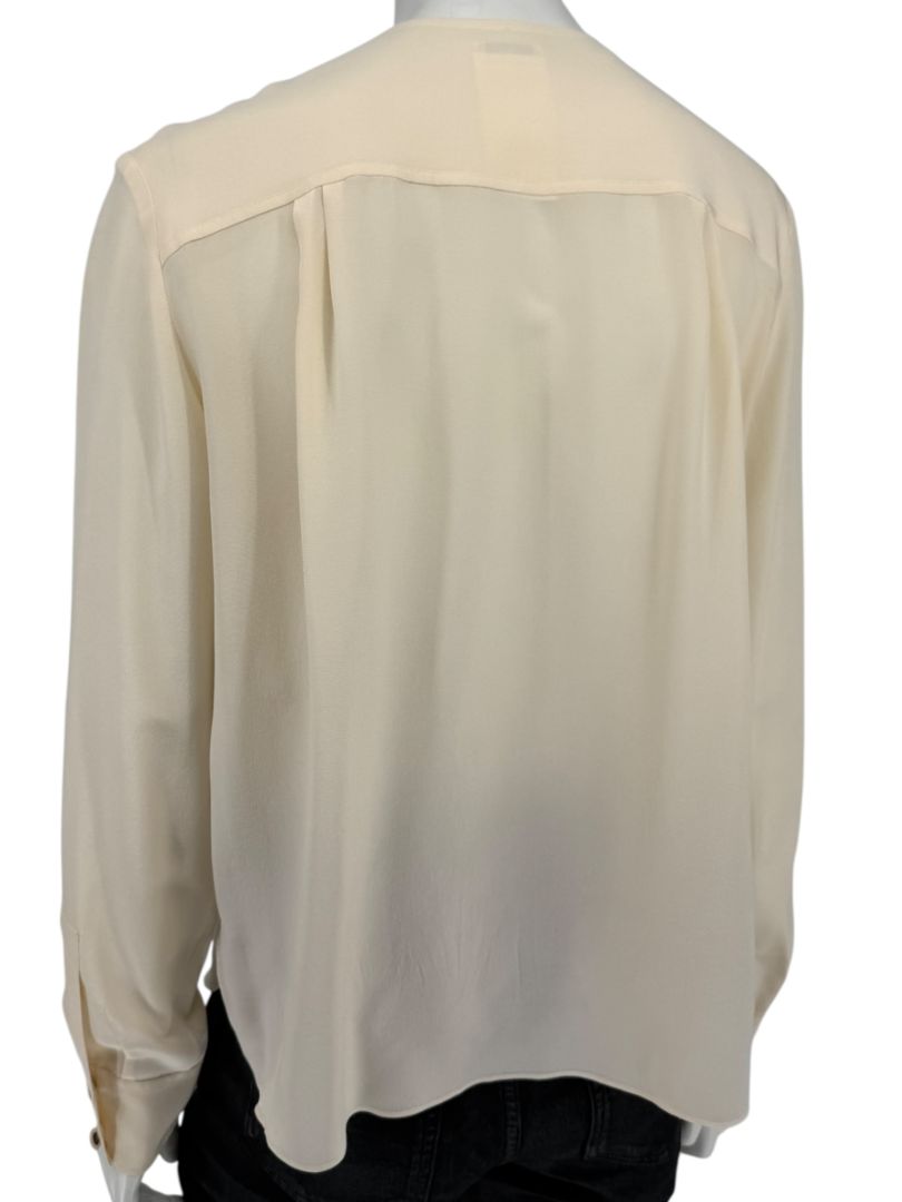 Chanel Ivory Silk Blouse – Spring 2001 Collection – Size FR 42 (US 10)