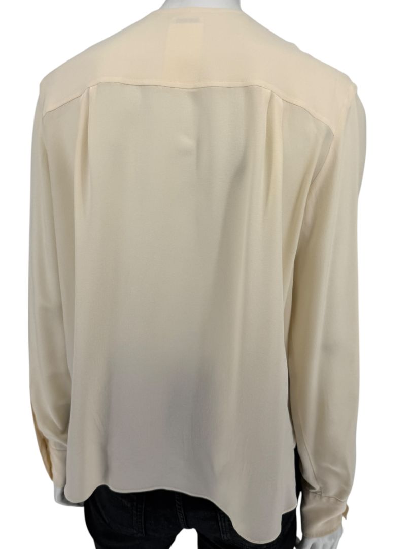 Chanel Ivory Silk Blouse – Spring 2001 Collection – Size FR 42 (US 10)