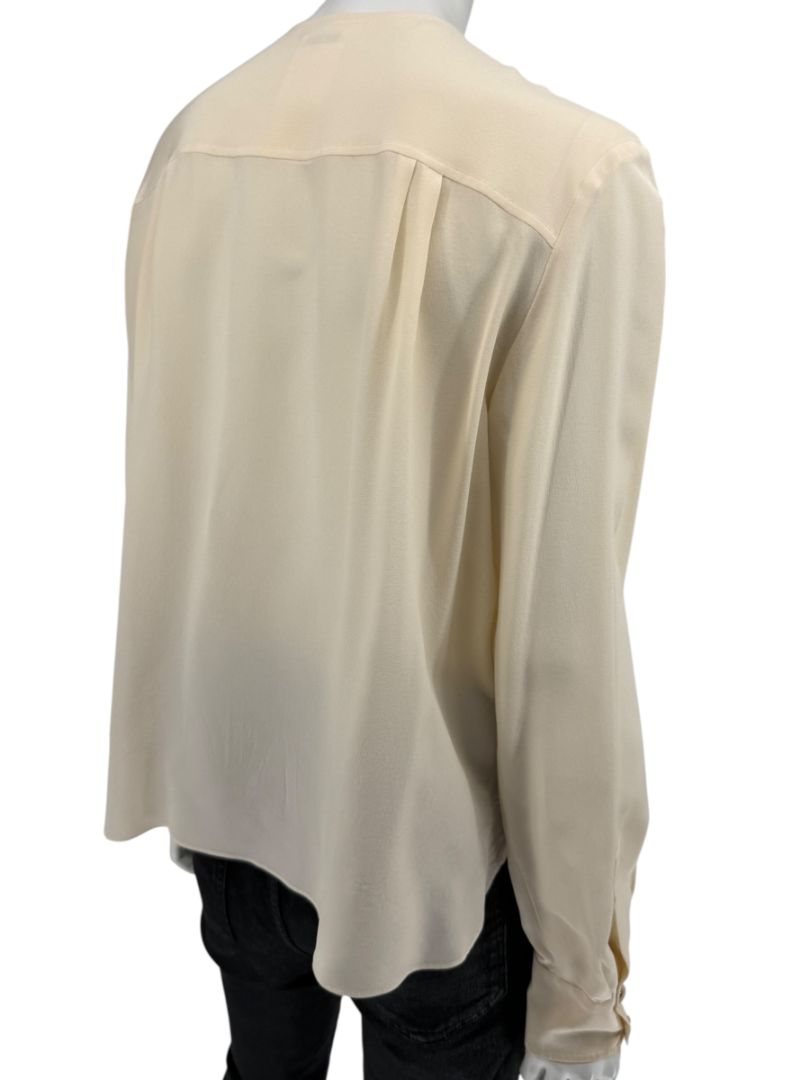 Chanel Ivory Silk Blouse – Spring 2001 Collection – Size FR 42 (US 10)