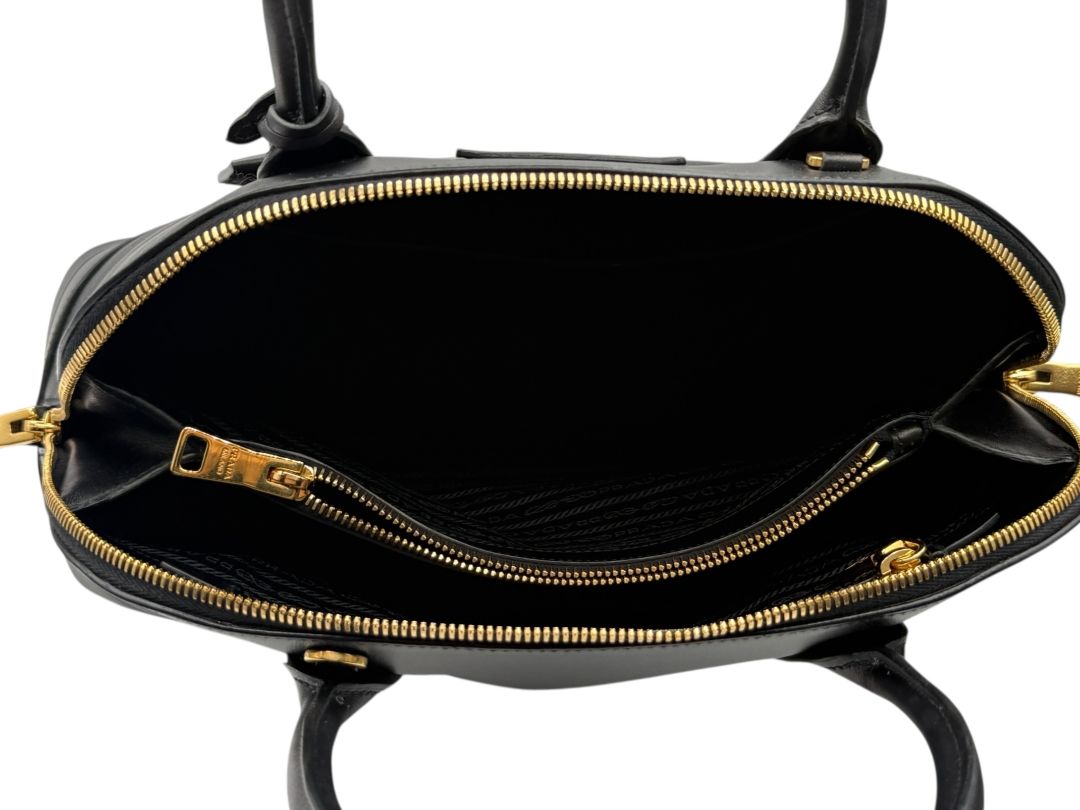 Prada F/W 2018 City Calfskin Mirage Promenade Tote Black