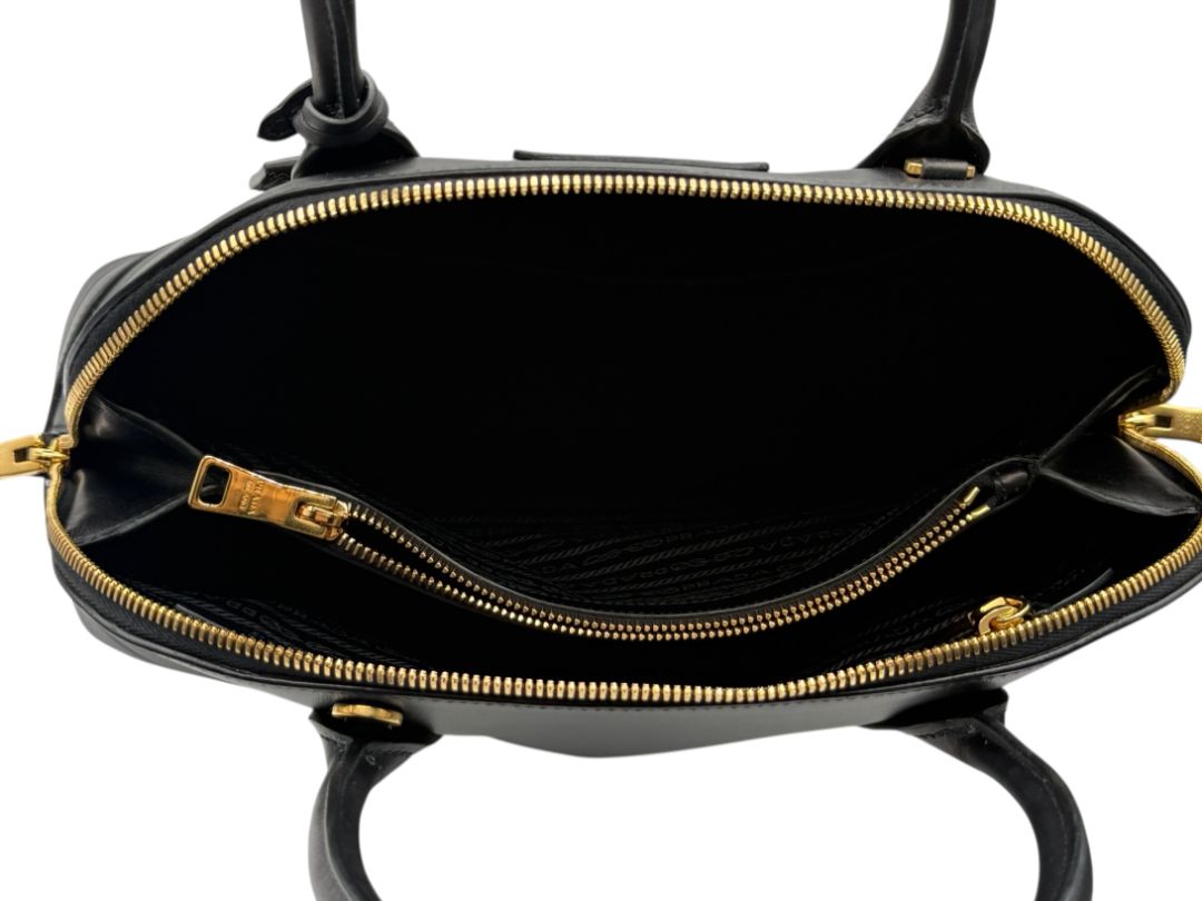 Prada F/W 2018 City Calfskin Mirage Promenade Tote Black