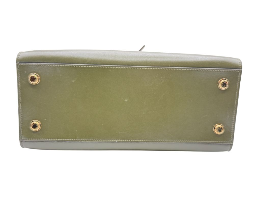 Louis Vuitton White/Green Leather City Steamer MM Bag
