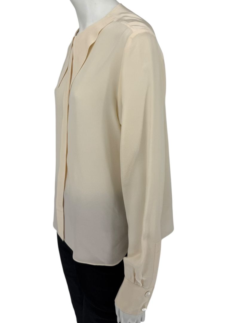 Chanel Ivory Silk Blouse – Spring 2001 Collection – Size FR 42 (US 10)