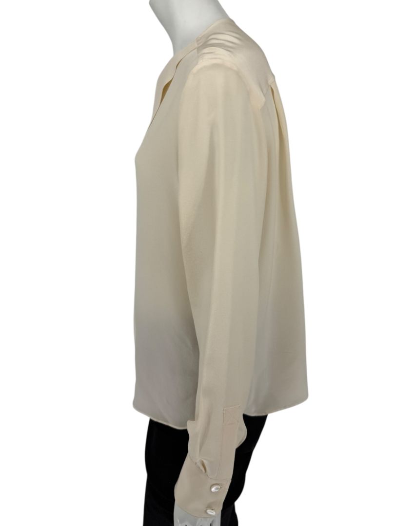 Chanel Ivory Silk Blouse – Spring 2001 Collection – Size FR 42 (US 10)