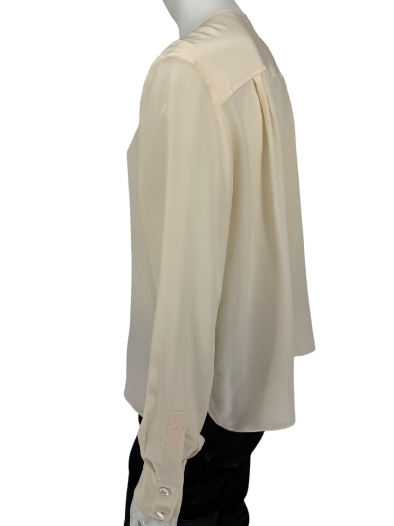 Chanel Ivory Silk Blouse – Spring 2001 Collection – Size FR 42 (US 10)