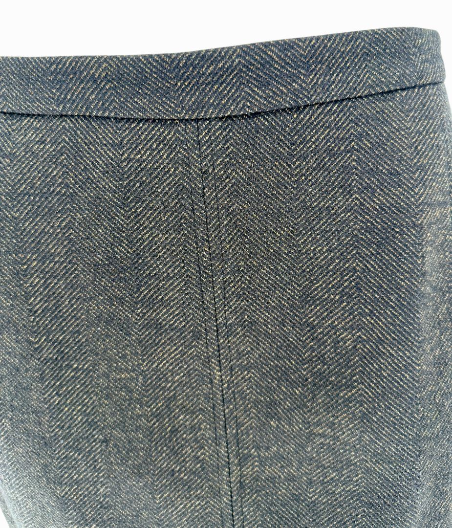 Maxmara Brown Herringbone Skirt Suit - Size 44