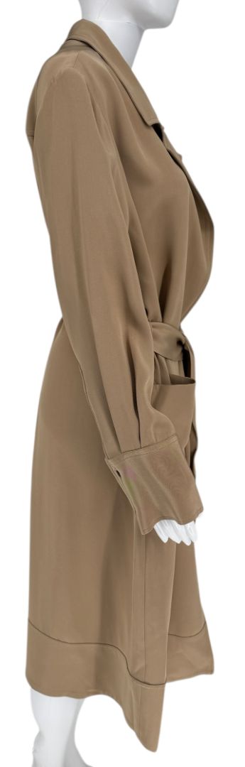 Kiton Camel Silk Belted Jacket – Size 44 (IT)