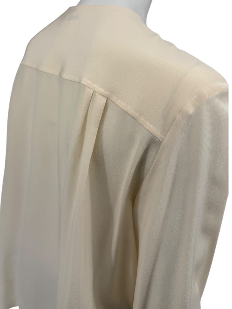 Chanel Ivory Silk Blouse – Spring 2001 Collection – Size FR 42 (US 10)