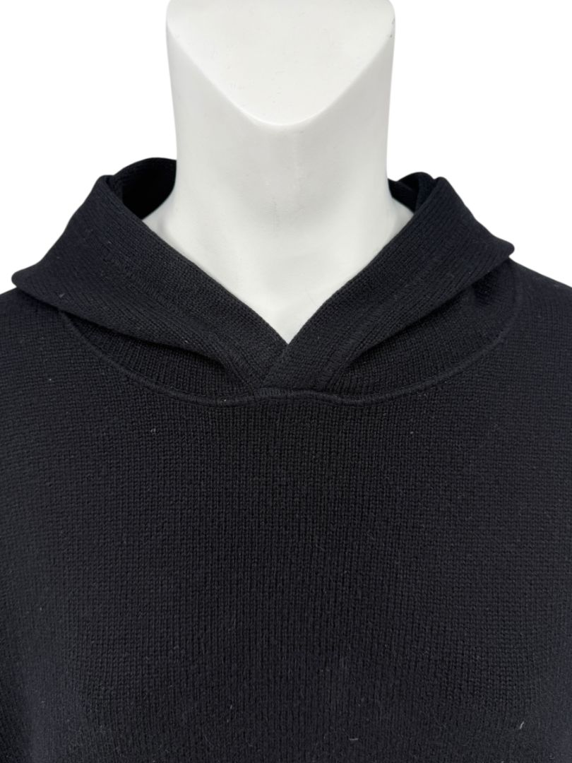 Brunello Cucinelli Black Wool & Cashmere Hoodie – Size M
