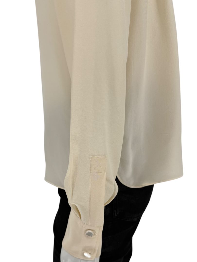 Chanel Ivory Silk Blouse – Spring 2001 Collection – Size FR 42 (US 10)