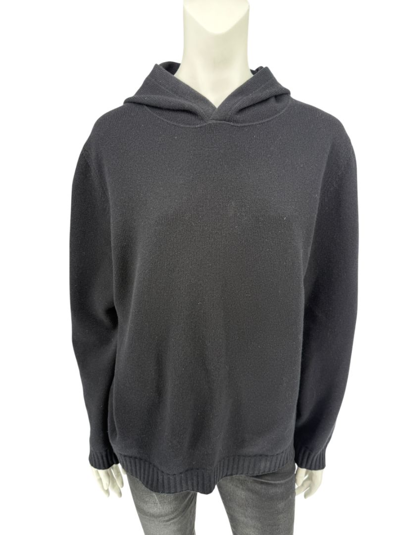 Brunello Cucinelli Black Wool & Cashmere Hoodie – Size M