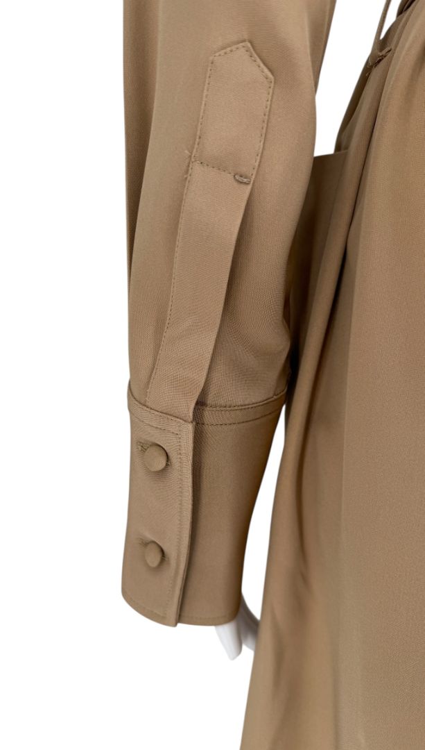 Kiton Camel Silk Belted Jacket – Size 44 (IT)