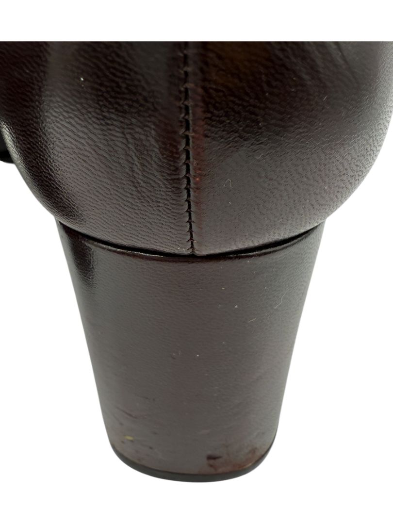 Chanel Two-Tone Leather Cap Toe Pumps in Espresso & Black – Size 40 (US 10)