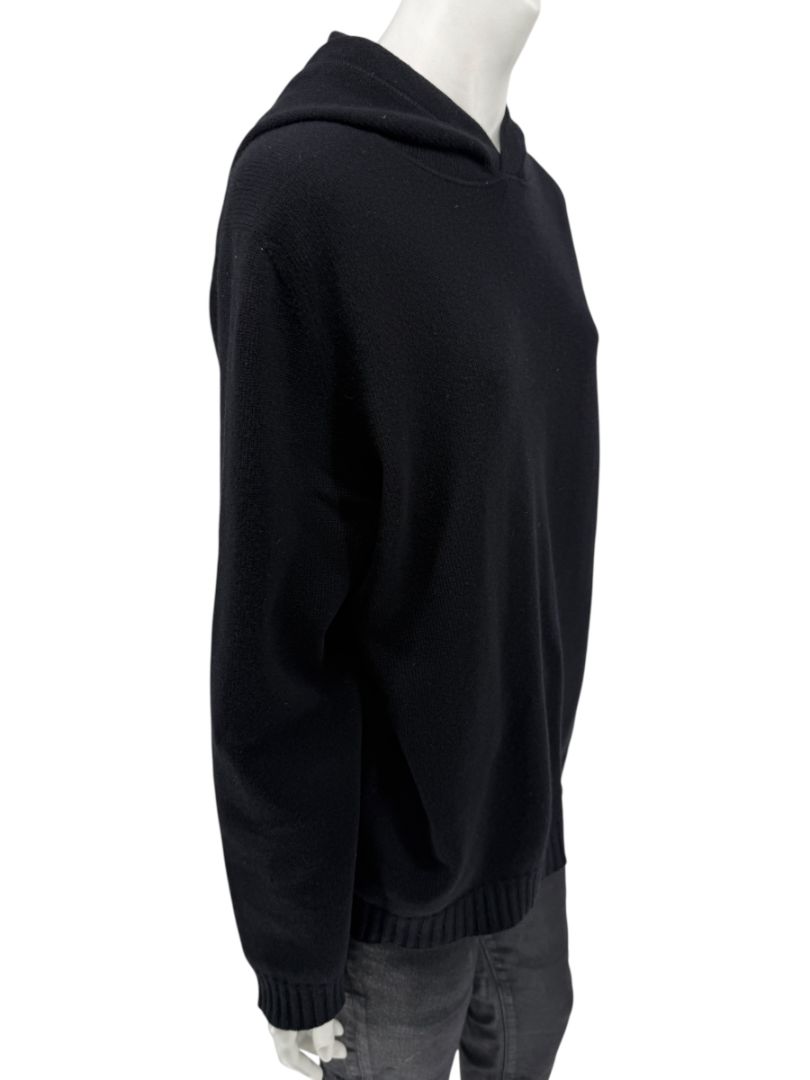 Brunello Cucinelli Black Wool & Cashmere Hoodie – Size M