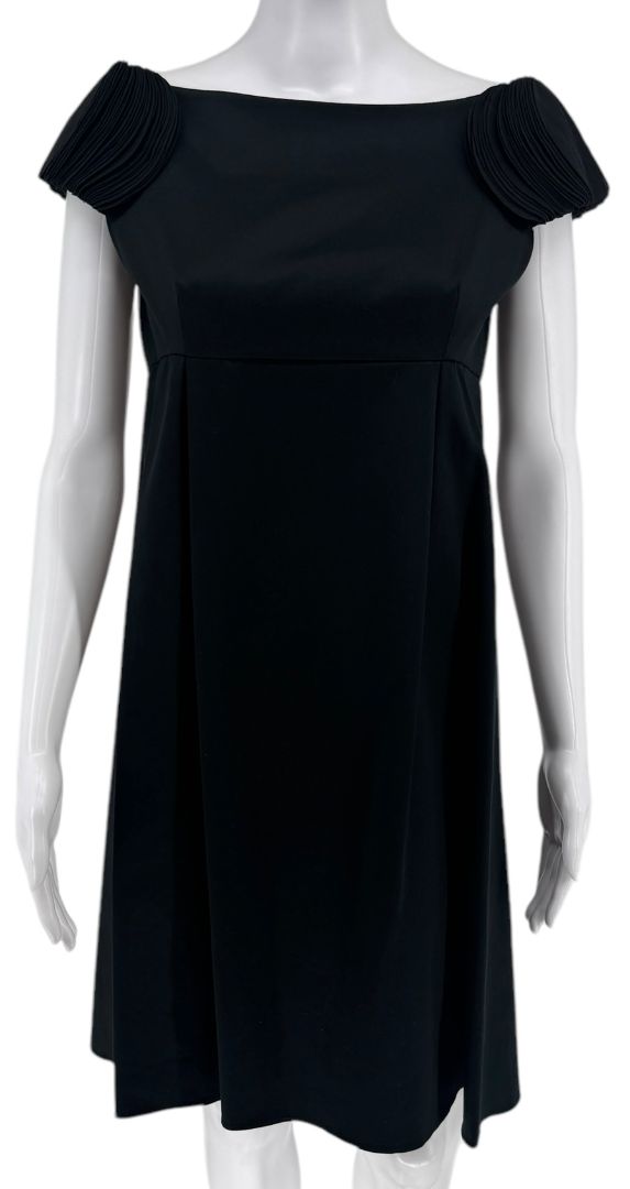 Valentino Black Sculpted Sleeve A-Line Dress – Size 4 (IT 40) – NWT