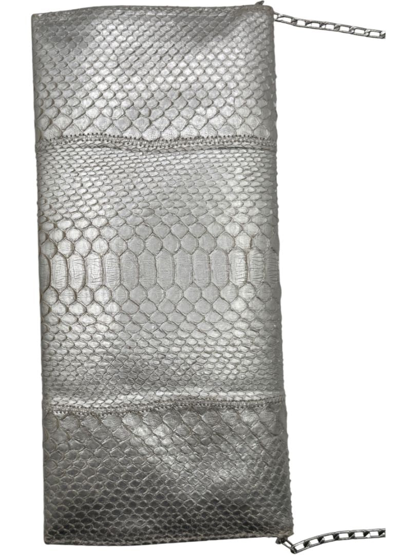 Carlos Falchi Metallic Snake Clutch – Good Condition – Convertible Shoulder Bag