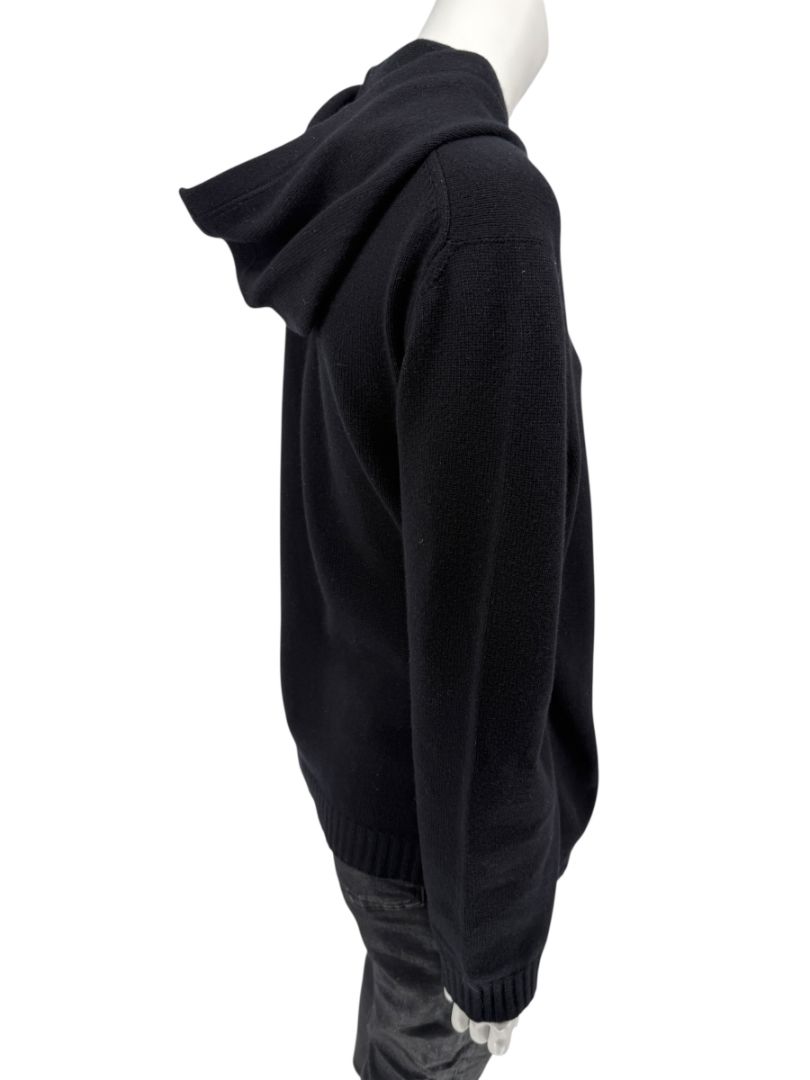 Brunello Cucinelli Black Wool & Cashmere Hoodie – Size M
