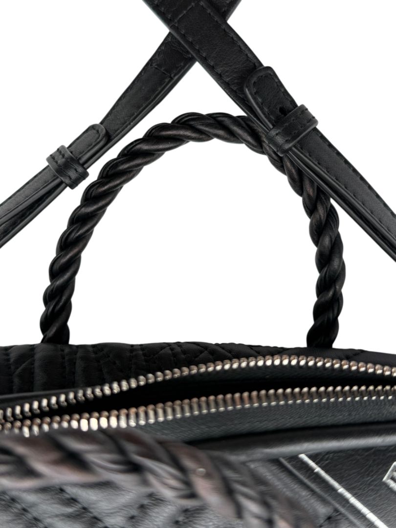 Balenciaga Quilted Blanket Square 2WAY Handbag - Black