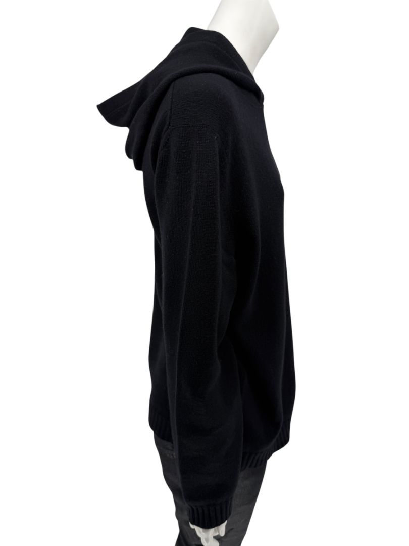 Brunello Cucinelli Black Wool & Cashmere Hoodie – Size M