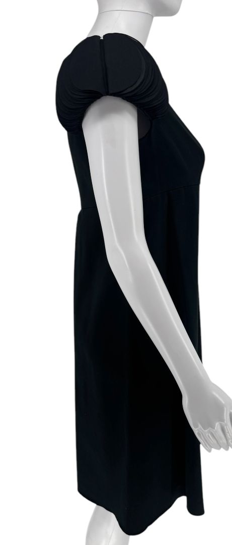 Valentino Black Sculpted Sleeve A-Line Dress – Size 4 (IT 40) – NWT