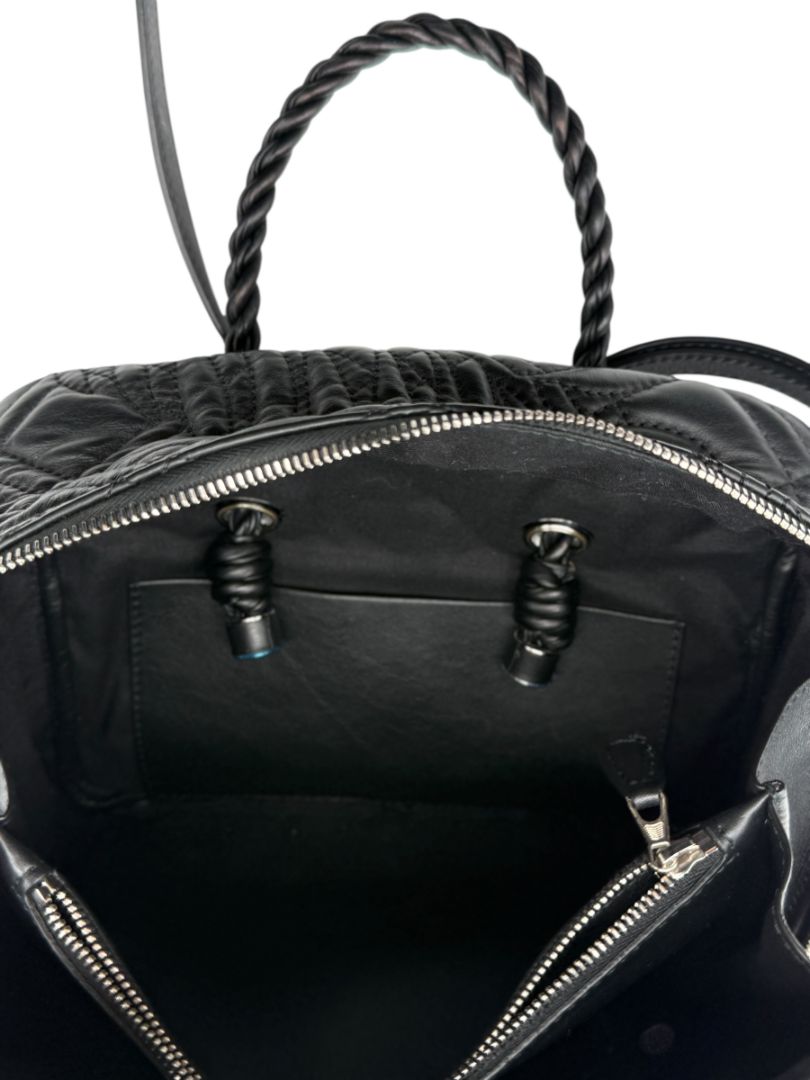 Balenciaga Quilted Blanket Square 2WAY Handbag - Black