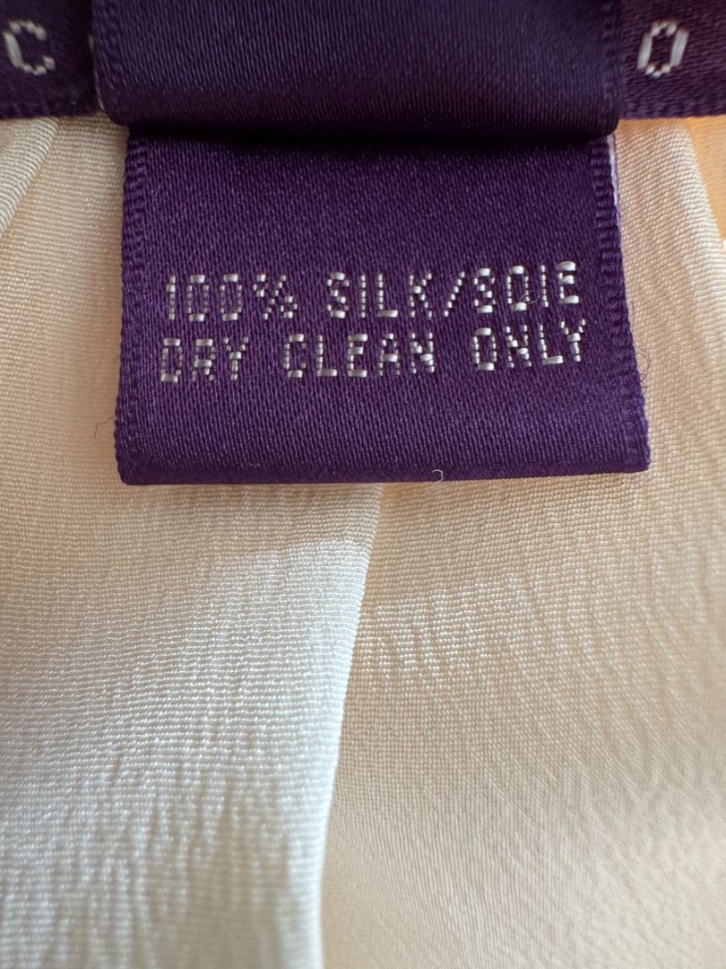 Ralph Lauren Collection Ivory Silk Pleated Palazzo Pants – Size 12