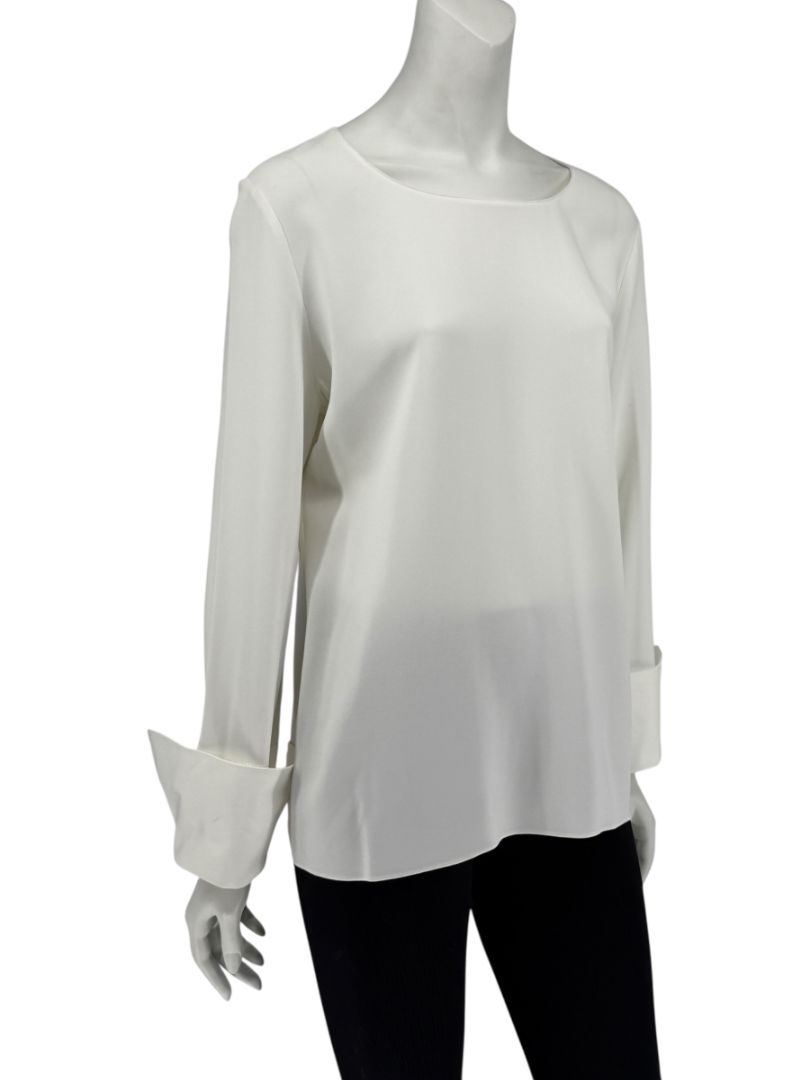 The Row Ivory Long Sleeve Blouse – Size 6