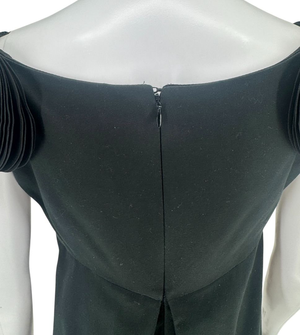 Valentino Black Sculpted Sleeve A-Line Dress – Size 4 (IT 40) – NWT