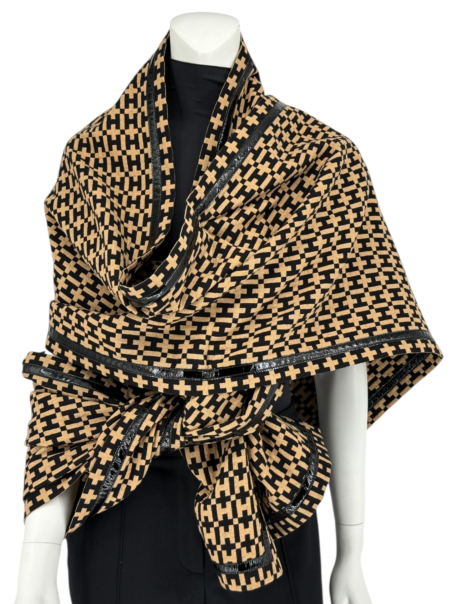 Vintage Halston “H” Designer Collection Oversized Wrap