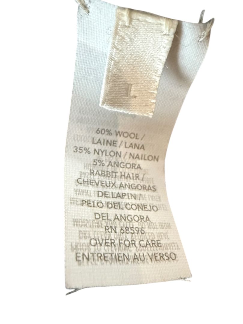 Donna Karan Charcoal Grey Wool-Blend Drape Cardigan – Size L (US Large)