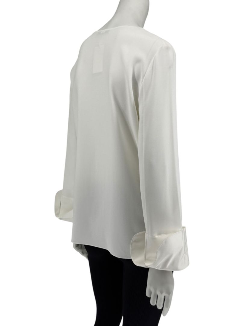 The Row Ivory Long Sleeve Blouse – Size 6