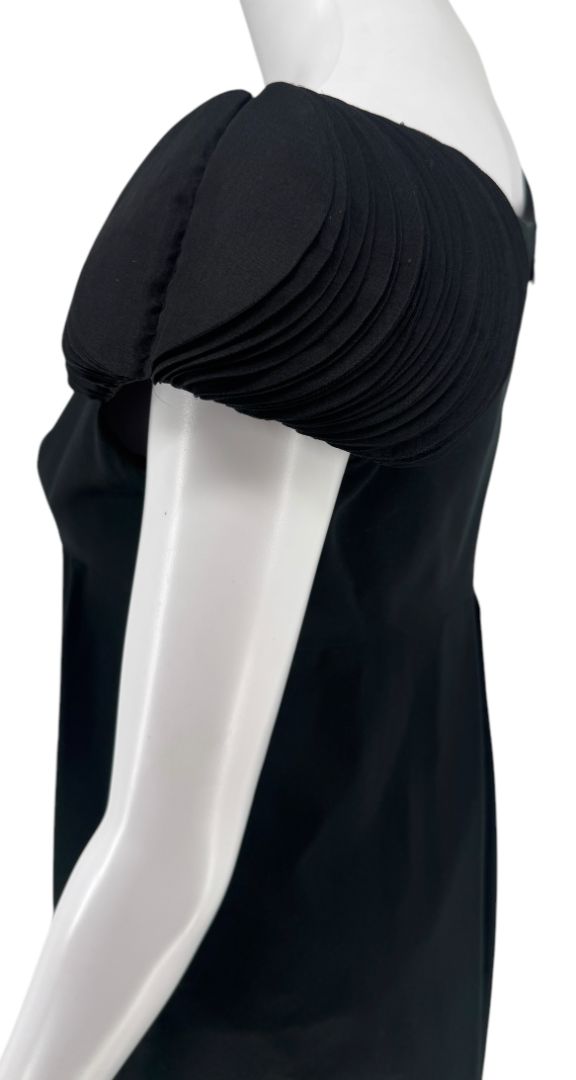 Valentino Black Sculpted Sleeve A-Line Dress – Size 4 (IT 40) – NWT