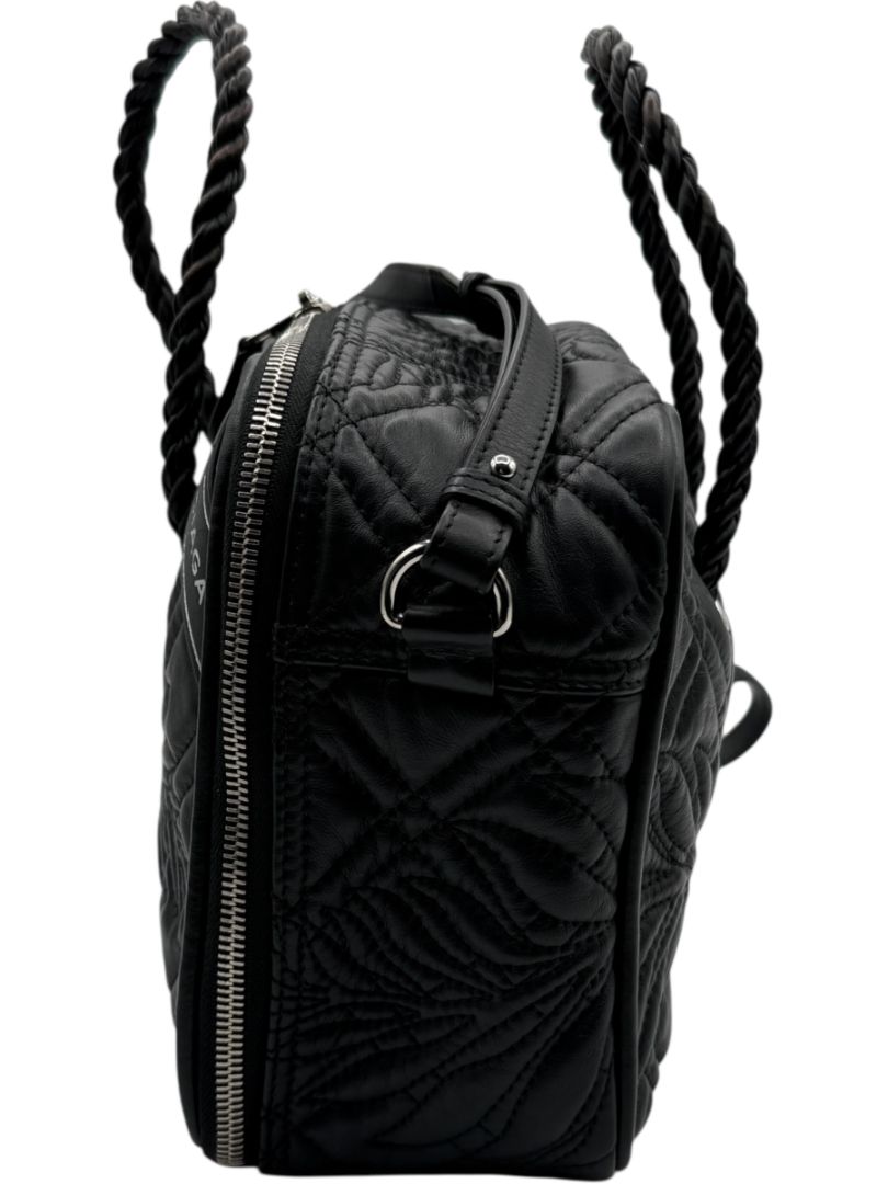 Balenciaga Quilted Blanket Square 2WAY Handbag - Black