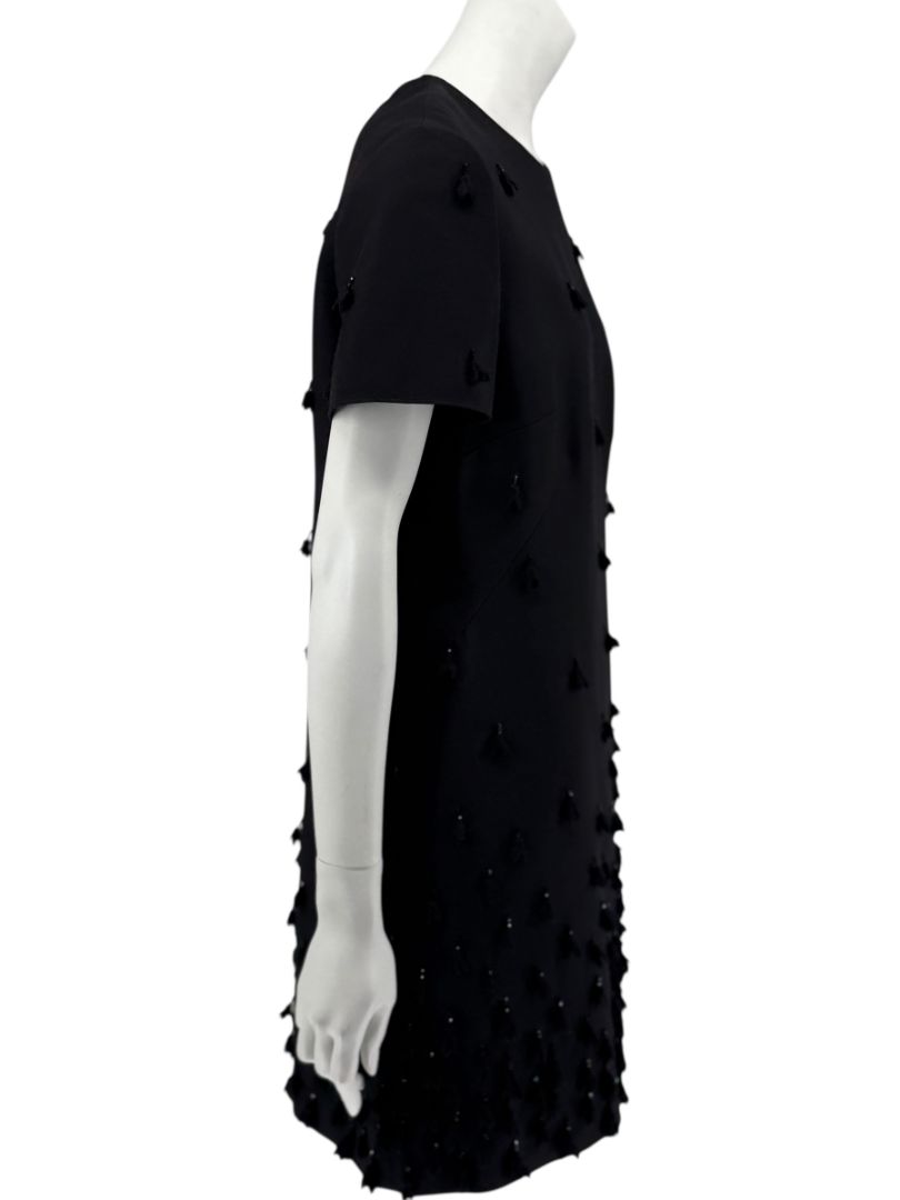VALENTINO Black Embellished Mini Dress – Size 12