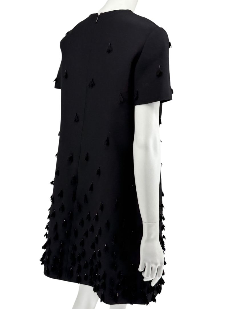 VALENTINO Black Embellished Mini Dress – Size 12
