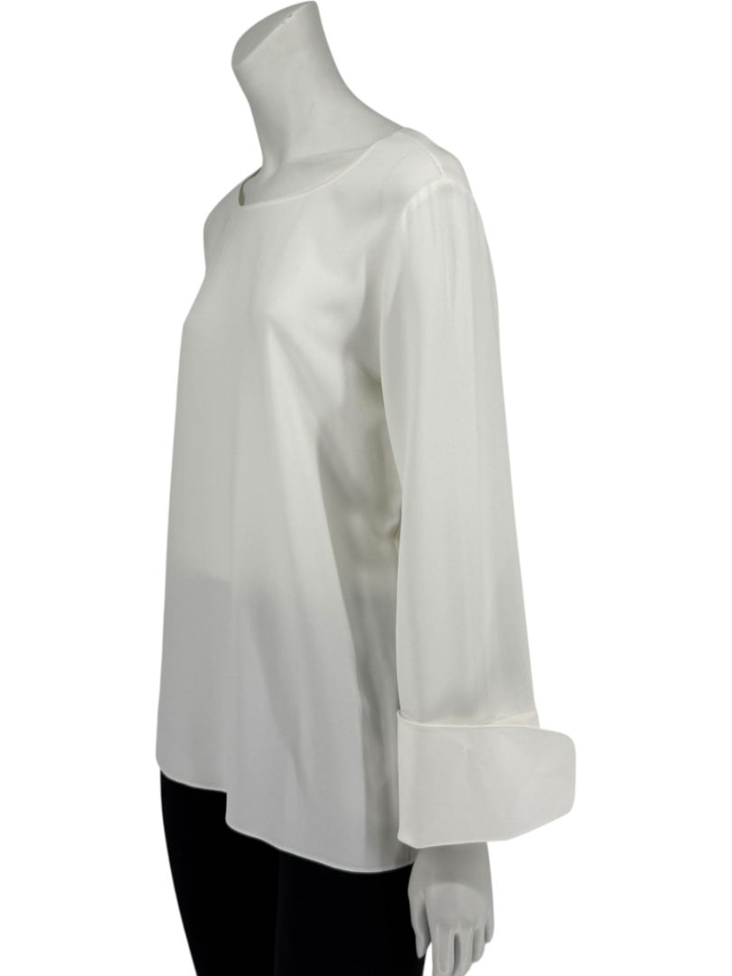 The Row Ivory Long Sleeve Blouse – Size 6