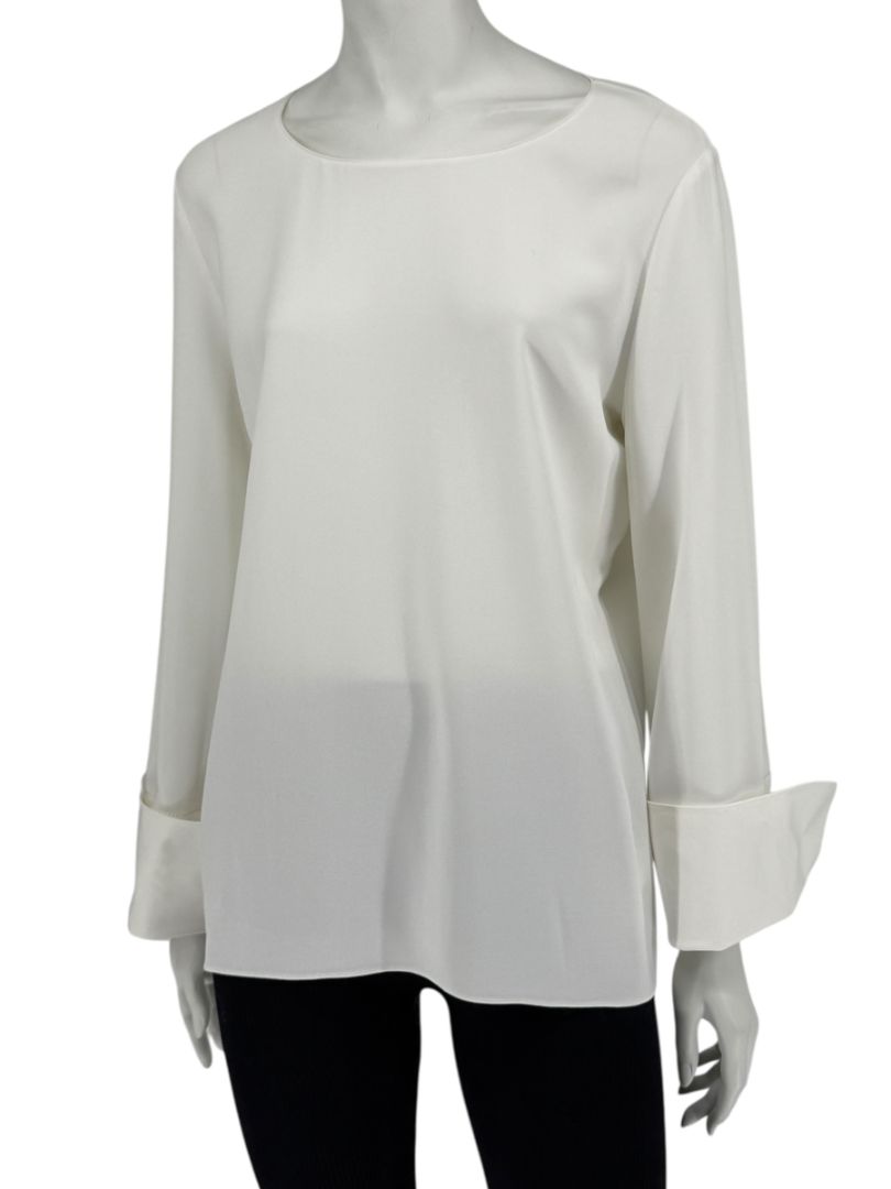 The Row Ivory Long Sleeve Blouse – Size 6