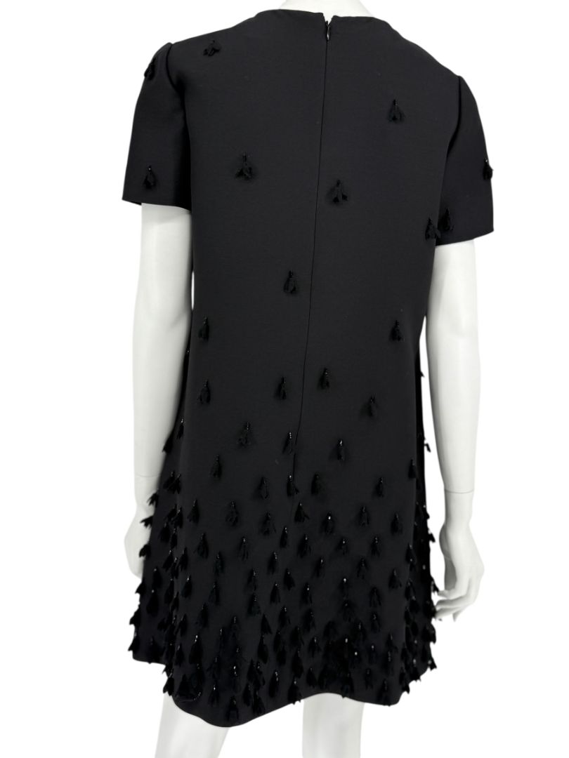 VALENTINO Black Embellished Mini Dress – Size 12