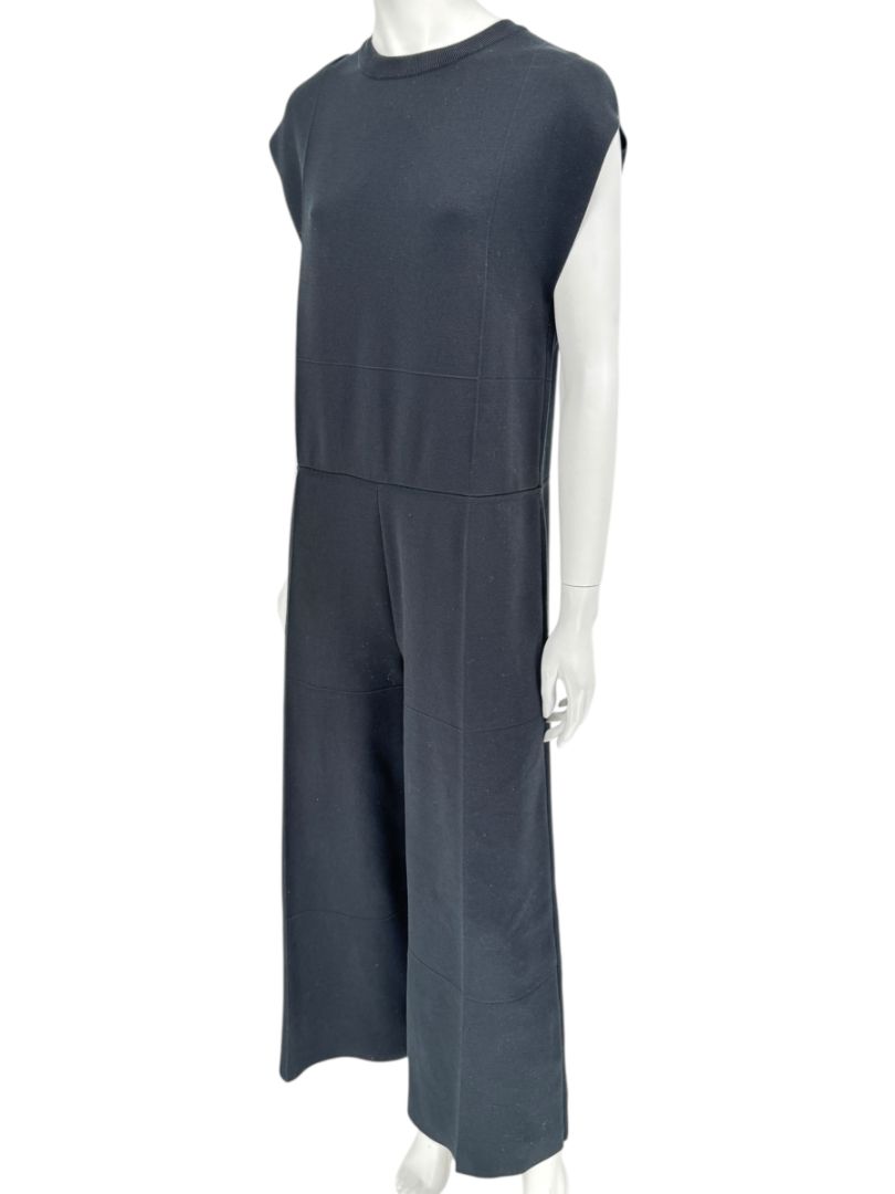 Balenciaga Black Sleeveless Wide-Leg Jumpsuit – Size FR 36