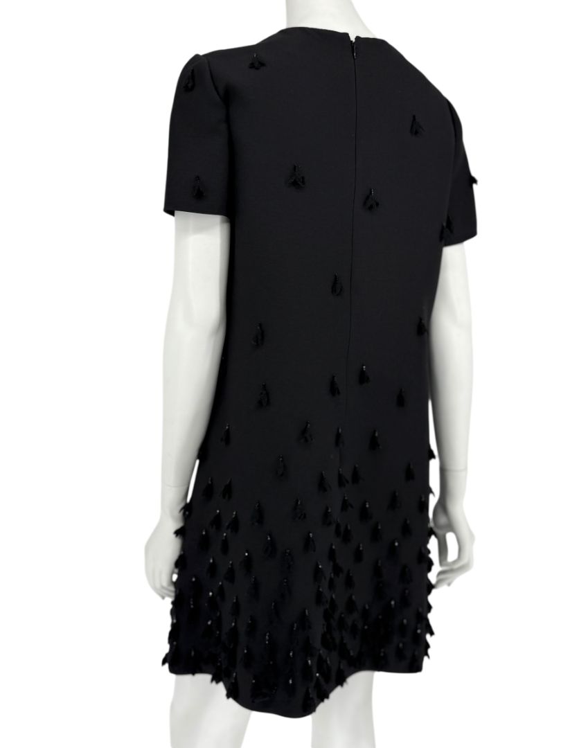 VALENTINO Black Embellished Mini Dress – Size 12