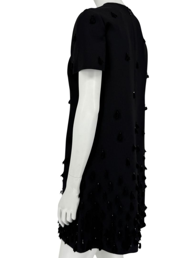 VALENTINO Black Embellished Mini Dress – Size 12