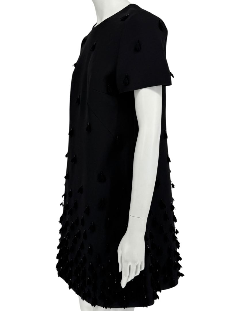 VALENTINO Black Embellished Mini Dress – Size 12