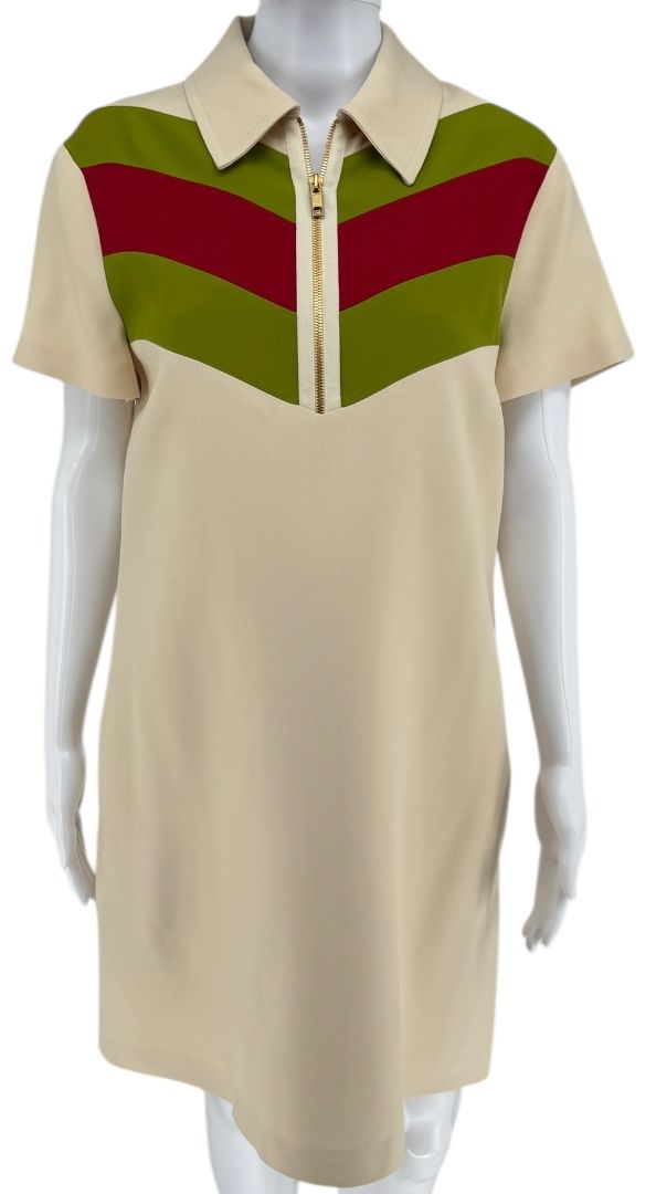 Gucci Gardenia Cady Crepe Wool Silk Dress – Size 44 – New with Tags